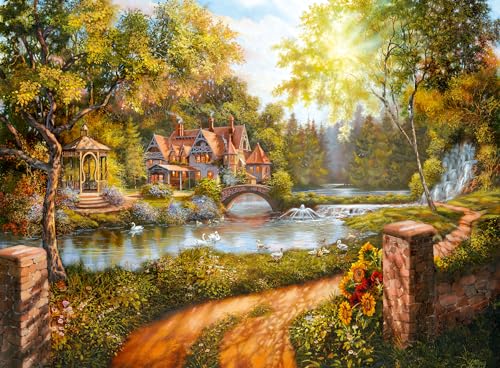 Ravensburger Puzzle 12000218 - Cottage am Fluß - 500 Teile Puzzle für Erwachsene und Kinder ab 12 Jahren, von Ravensburger