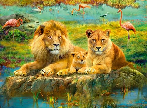 Ravensburger Puzzle 12000220 - Löwen in der Savanne - 500 Teile Puzzle für Erwachsene und Kinder ab 10 Jahren, Puzzle mit Löwen-Motiv von Ravensburger