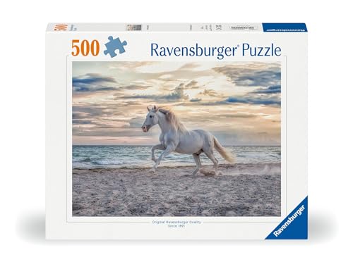 Ravensburger 12000222 12000222-Pferd am Strand-500 Teile Erwachsene und Kinder ab 10 Jahren, Pferde-Puzzle von Ravensburger