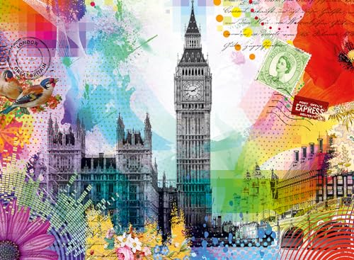 Ravensburger Puzzle 12000309 - Grüße aus London - 500 Teile Puzzle für Erwachsene und Kinder ab 12 Jahren, Stadt-Puzzle London von Ravensburger