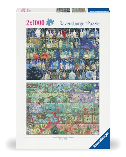 Ravensburger Puzzle 12000338 - Zoe Sadler: Magische Regale - 2X 1000 Teile Puzzle für Erwachsene und Kinder ab 14 Jahren von Ravensburger