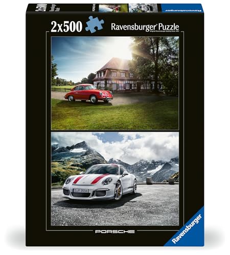 Ravensburger Puzzle 12000344 - Porsche Classic 356 + Porsche 911 R - 2X 500 Teile Puzzle für Erwachsene und Kinder ab 12 Jahren, Geschenk für Porsche-Fans von Ravensburger