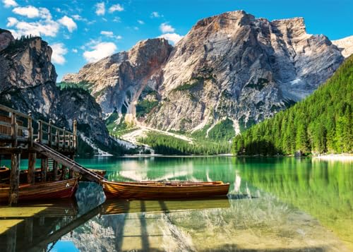 Ravensburger Puzzle 12000363 - Pragser Wildsee, Dolomiten, Südtirol - 1000 Teile Puzzle für Erwachsene und Kinder ab 14 Jahren, Puzzle mit Landschaft und Natur von Ravensburger