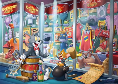 Ravensburger Puzzle 12000408 - Ruhmeshalle von Tom & Jerry - 1000 Teile Tom & Jerry Puzzle für Erwachsene und Kinder ab 14 Jahren von Ravensburger