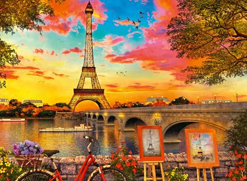 Ravensburger Puzzle 12000426 - Abends in Paris - 500 Teile Puzzle für Erwachsene und Kinder ab 12 Jahren, Stadt-Puzzle Paris von Ravensburger