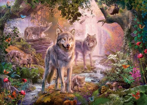 Ravensburger Puzzle 12000465 - Wolffamilie im Sommer - 1000 Teile Puzzle für Erwachsene und Kinder ab 14 Jahren, Puzzle mit Wölfen von Ravensburger