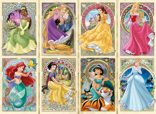 Ravensburger Puzzle 12000497 - Nouveau Art Prinzessinnen - 1000 Teile Puzzle für Erwachsene und Kinder ab 14 Jahren, Disney Puzzle, Disney Geschenke von Ravensburger