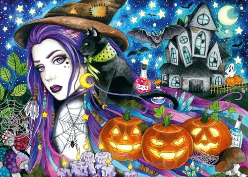 Ravensburger Puzzle 12000564 - Halloween - 1000 Teile Puzzle für Erwachsene und Kinder ab 14 Jahren, Halloween Puzzle von Ravensburger