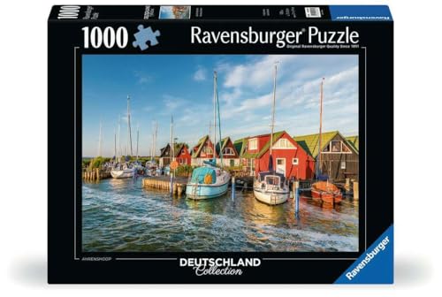 Ravensburger Puzzle 12000584 - Romantische Hafenwelt von Ahrenshoop - 1000 Teile Puzzle für Erwachsene und Kinder ab 14 Jahren, Blau von Ravensburger