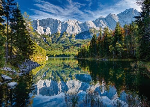 Ravensburger Puzzle 12000653 - Eibsee mit Wettersteingebirge - 1000 Teile Puzzle für Erwachsene und Kinder ab 14 Jahren, Puzzle mit Alpen-Motiv von Ravensburger