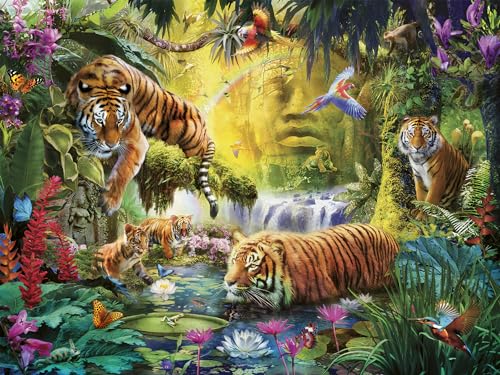 Ravensburger Puzzle 12000696 - Idylle am Wasserloch - 1500 Teile Puzzle für Erwachsene und Kinder ab 14 Jahren, Tier-Puzzle von Ravensburger