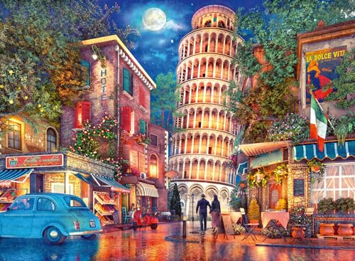 Ravensburger Puzzle 12000709 - Abends in Pisa - 500 Teile Puzzle für Erwachsene und Kinder ab 12 Jahren, Stadt-Puzzle Pisa von Ravensburger