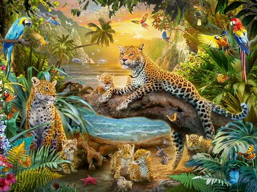 Ravensburger Puzzle 12000738 - Leopardenfamilie im Dschungel - 1500 Teile Puzzle für Erwachsene und Kinder ab 14 Jahren, Tier-Puzzle von Ravensburger