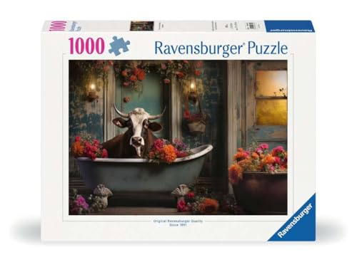 Ravensburger Puzzle 12000782 - Die Kuh in der Badewanne - 1000 Teile Puzzle für Erwachsene und Kinder ab 14 Jahren, von Ravensburger