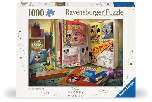 Ravensburger Puzzle 12000842-1960 Mickey Moments - 1000 Teile Disney Puzzle für Erwachsene und Kinder ab 14 Jahren von Ravensburger