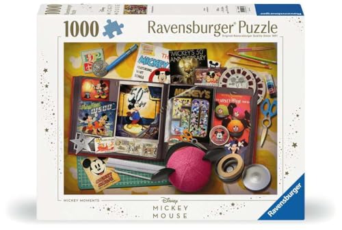 Ravensburger Puzzle 12000843-1970 Mickey Moments - 1000 Teile Puzzle für Erwachsene und Kinder ab 14 Jahren, Disney Puzzle, Disney Geschenke von Ravensburger