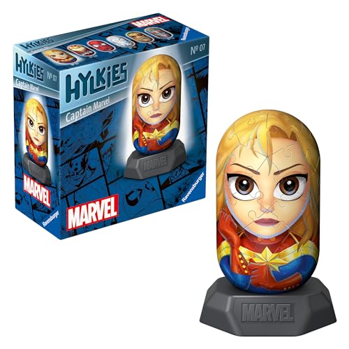 Ravensburger Hylkies: Marvel Sammelfiguren zum selbst zusammenbauen - Figur #07 - Captain Marvel - Aufbauen, Verlieben, Sammeln - Mini-Figuren für Fans der Marvel Legends von Ravensburger