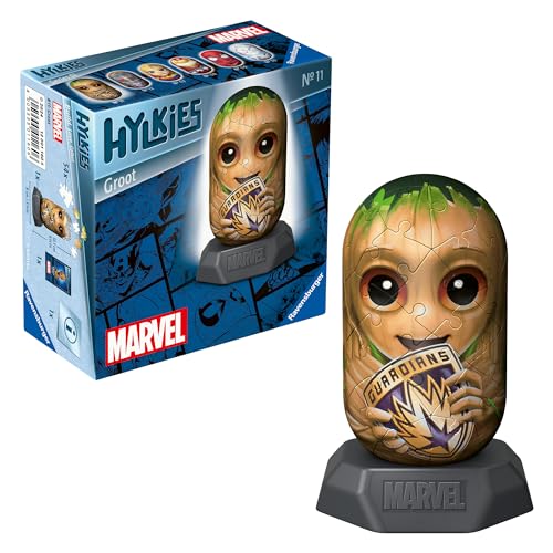 Ravensburger Hylkies: Die neue Sammelfigurenreihe zum selbst zusammenbauen. Figur #11 - Groot - Für alle Marvel Universe Fans - Aufbauen, Verlieben, Sammeln, grün von Ravensburger