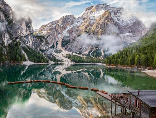 Ravensburger Puzzle 12001211 - Pragser Wildsee - 1000 Teile Puzzle für Erwachsene und Kinder ab 14 Jahren, Puzzle mit Landschaft und Natur von Ravensburger