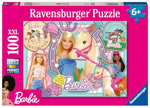 Ravensburger Puzzle: Barbie, Puzzles für Kinder ab 6 Jahren, 100 Teile XXL, Puzzle, Geschenke für Kinder 6 Jahre, 49 x 36 cm von Ravensburger