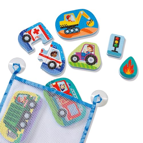 Ravensburger 12034121 Play+ Bade-Puzzle: Fahrzeuge, Outdoor- & Badespielzeug, Spielzeug ab 1 Jahre, inklusive praktischer Netztasche, Badewannenspielzeug Ravensburger 12034121 Play+ Bade-Puzzle: Fahrzeuge, Outdoor- & Badespielzeug, Spielzeug ab 1 Jahre, inklusive praktischer Netztasche, Badewannenspielzeug von Ravensburger