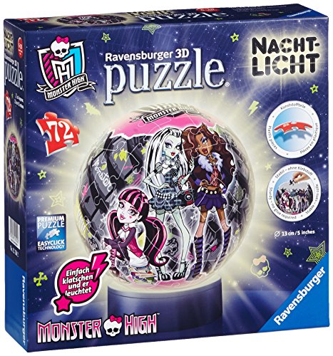 Ravensburger 12150 - Monster High - Nachtlicht puzzleball, 72 Teile von Ravensburger