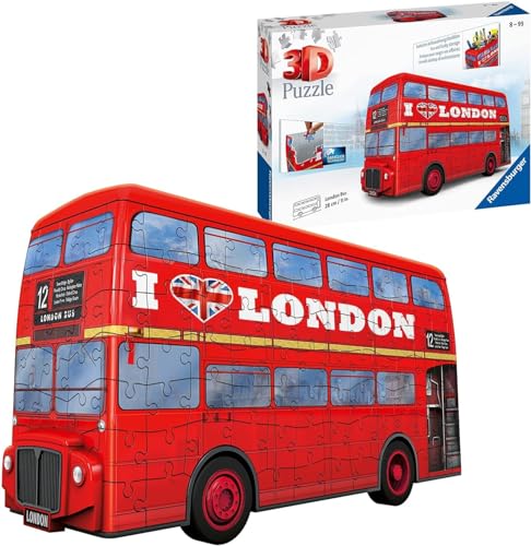 Ravensburger 3D Puzzle 12534 London Bus - 216 Teile - Das berühmte Fahrzeug Londons als 3D Puzzle für Erwachsene und Kinder ab 8 Jahren von Ravensburger