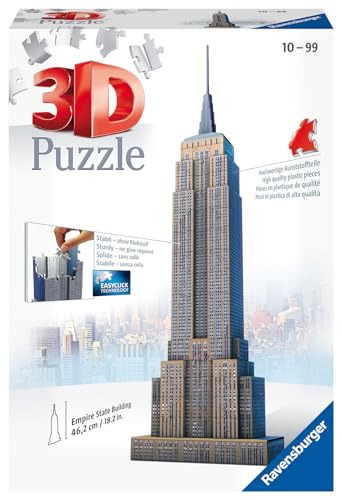 Ravensburger 12553 - Empire State Building - 216 Teile 3D Puzzle-Bauwerke von Ravensburger