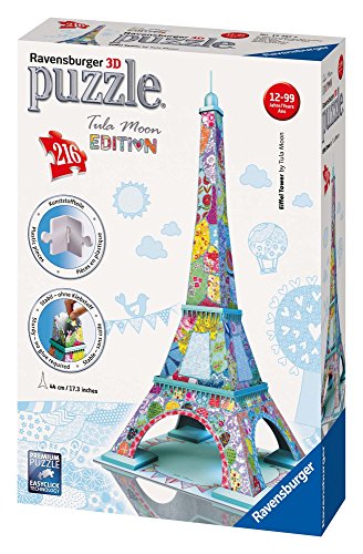 Ravensburger 12567 - Tula Moon Eiffelturm, 3D Puzzle - Bauwerke, 216 Teile von Ravensburger