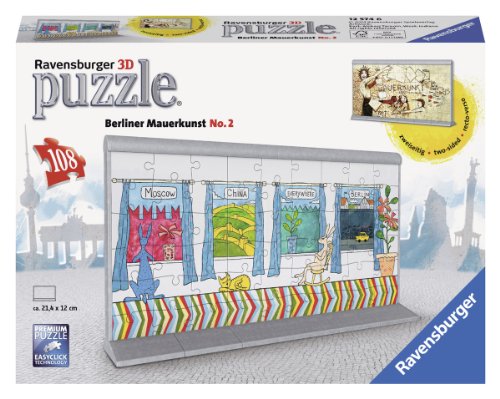 Ravensburger 12574 - Berliner Mauerkunst No.2, 108 Teile 3D Puzzle-Bauwerke von Ravensburger