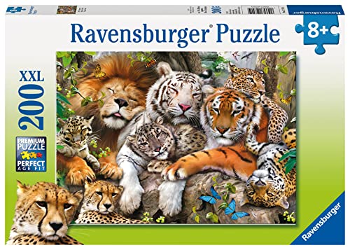 Ravensburger Kinderpuzzle - 12721 Schmusende Raubkatzen - Tier-Puzzle Für Kinder Ab 8 Jahren, Mit 200 Teilen Im XXL-Format von Ravensburger