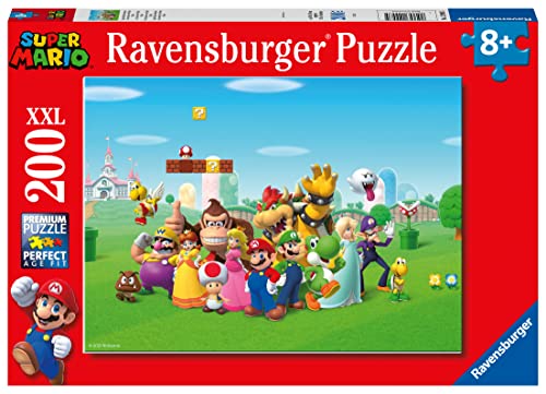 Ravensburger Kinderpuzzle 12993 - Super Mario Abenteuer - 300 Teile XXL Kinderpuzzle für alle Super Mario-Fans, Puzzle mit Mario, Peach, Donkey Kong und Co von Ravensburger