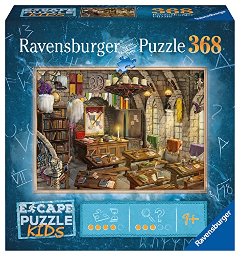 RAVENSBURGER 13303 Escape Room Kids Wizard School 368 Teile Puzzle für Kinder ab 9 Jahren, Mehrfarbig, 70 x 50 x 0,2 cm von Ravensburger