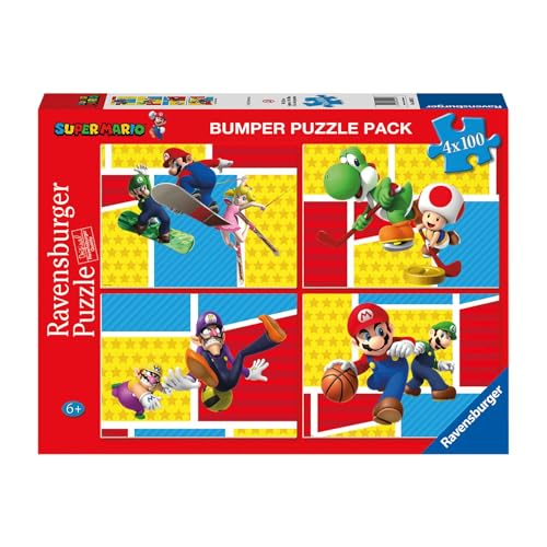 Ravensburger - Super Mario Puzzles 4 Pack | Puzzle Kinder 5 Jahre | Geschenk Mädchen 5 Jahre und Mann auf 100 Teilen | Puzzle Kinder 36 x 26 cm | Puzzles Ravensburger Ravensburger - Super Mario Puzzles 4 Pack | Puzzle Kinder 5 Jahre | Geschenk Mädchen 5 Jahre und Mann auf 100 Teilen | Puzzle Kinder 36 x 26 cm | Puzzles Ravensburger von Ravensburger
