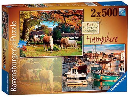 Ravensburger Picturesque Landscapes No.6 Hampshire - Lymington & Swan Green 2X 500 Piece Jigsaw Puzzles for Adults & for Kids Age 10 and Up von Ravensburger