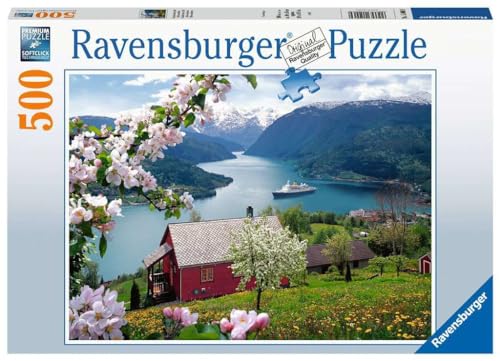 Ravensburger Puzzle 15006 - Skandinavische Idylle - 500 Teile Puzzle für Erwachsene und Kinder ab 10 Jahren, Landschaftspuzzle mit Norwegen-Motiv von Ravensburger