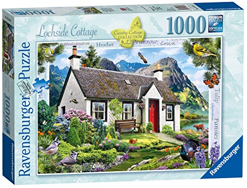 Ravensburger 15163 Eichhörnchen Country Collection Number 12-Lochside Cottage, Jigaw Puzzle, 1000 Teile, Mehrfarbig, Large von Ravensburger