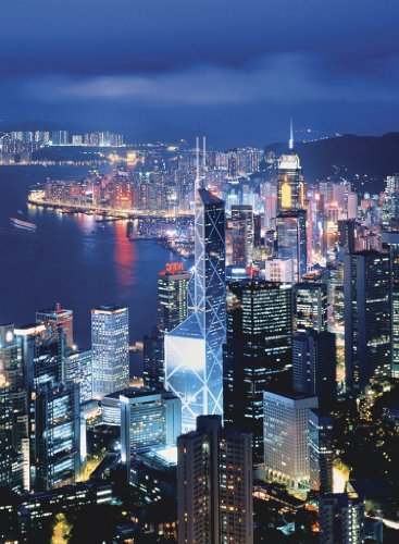 Ravensburger 16121 - Skyline Hong Kong, 1000 Teile Color Starline Puzzle von Ravensburger