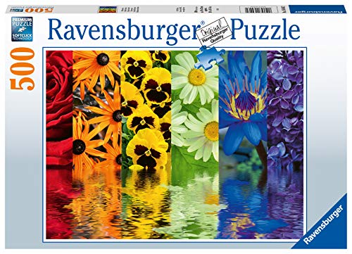 Ravensburger 16446 Lila Floral Reflections Puzzle mit 500 Teilen, für Erwachsene und Kinder ab 10 Jahren, 49,3 x 36,2 x 0,2 cm von Ravensburger