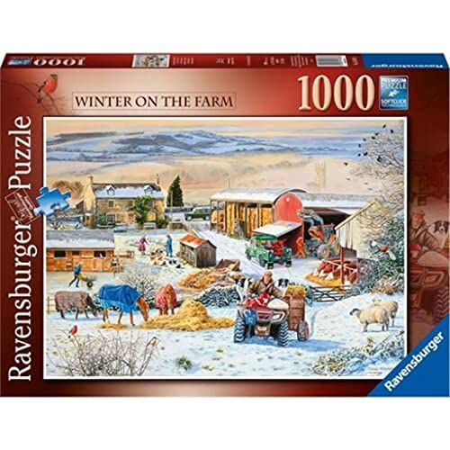 Ravensburger 16478 Tiere Puzzle Winter auf dem Bauernhof, 1000 Teile, für Erwachsene und Kinder ab 12 Jahren, Mehrfarbig, 69,9 x 49,7 x 0,2 cm von Ravensburger