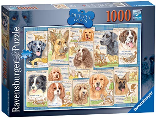 Ravensburger 16508, Hunde Dutiful Dogs Puzzle, 1000 Teile, für Erwachsene und Kinder ab 12 Jahren, 69,9 x 49,7 x 0,2 cm von Ravensburger