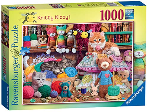 Ravensburger 16528 Katze Knitty Kitty Puzzle für Erwachsene und Kinder ab 12 Jahren, 1000 Teile, Mehrfarbig, 69,9 x 49,7 x 0,2 cm von Ravensburger