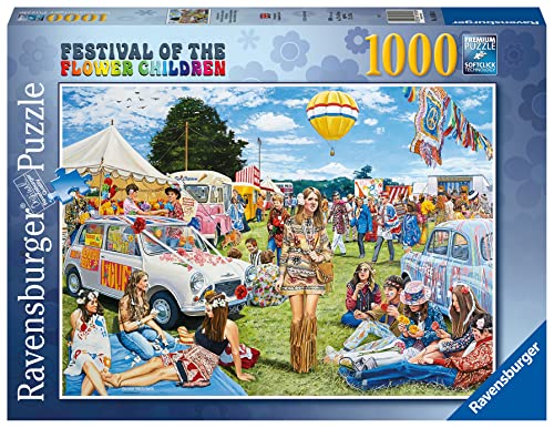 Ravensburger 16958 Festival of The Flower Kids 1000 Teile Puzzle für Erwachsene & Kinder ab 12 Jahren, Mehrfarbig, 69,9 x 49,7 x 0,2 cm von Ravensburger