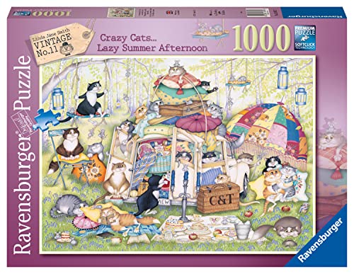 Ravensburger 16975 Crazy Cats Lazy Summer Afternoon 1000 Teile Puzzle für Erwachsene und Kinder ab 12 Jahren, Mehrfarbig von Ravensburger