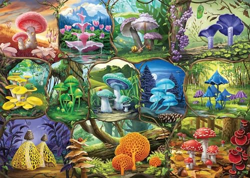 Ravensburger 17312 Mushrooms Puzzle 1000 Teile, schwarz von Ravensburger