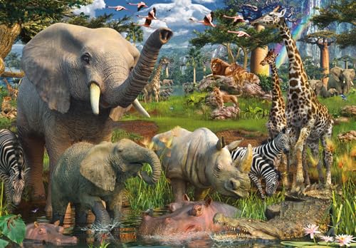 Ravensburger 17823 - David Penfound "At the waterhole" - 18000 Teile Puzzle (276x192 cm) von Ravensburger