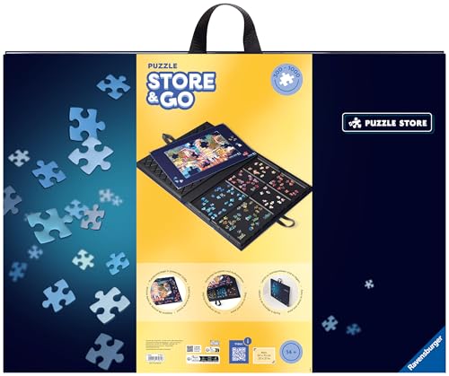 Ravensburger Store & Go für Puzzles mit bis zu 1000 Teilen, Kombination aus Puzzle-Sortierschale und Puzzleunterlage, Zubehör zur Aufbewahrung von Puzzles von Ravensburger