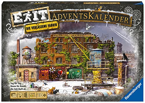 Ravensburger 18233 - EXIT Adventskalender "Die verlassene Fabrik" - 25 Rätsel für EXIT-Begeisterte ab 10 Jahren von Ravensburger