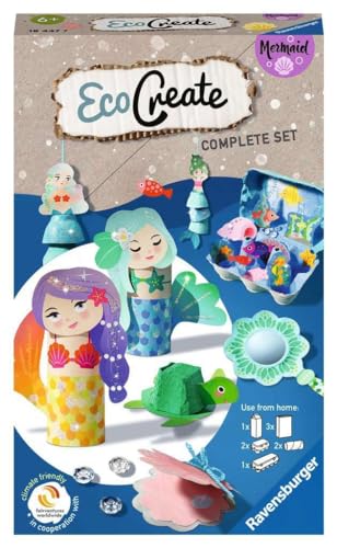 Ravensburger 18447 EcoCreate 18447-Sparkle with The Mermaid DIY Bastelset für Kinder ab 6 Jahren von Ravensburger