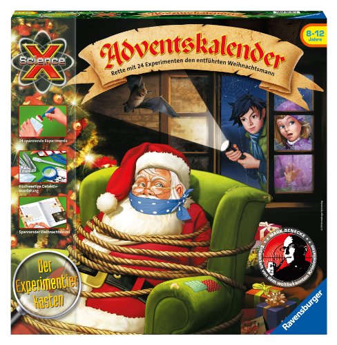 Ravensburger 18896 - ScienceX Adventskalender - Rette mit 24 Experimenten den entführten Weihnachtsmann von Ravensburger